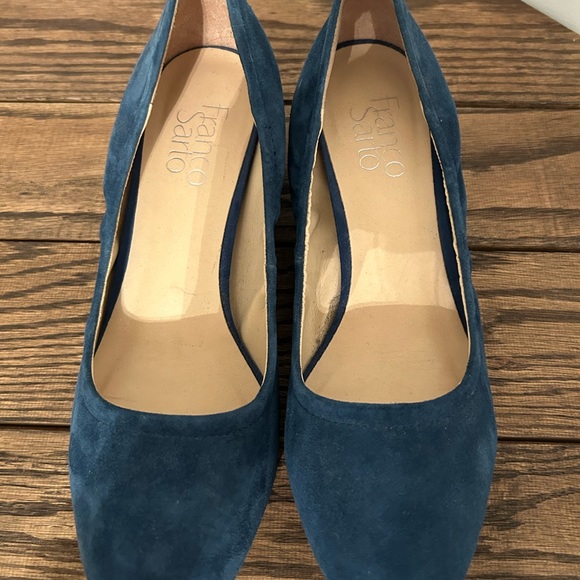 Franco Sarto Blue Suede Heels - Picture 2 of 2